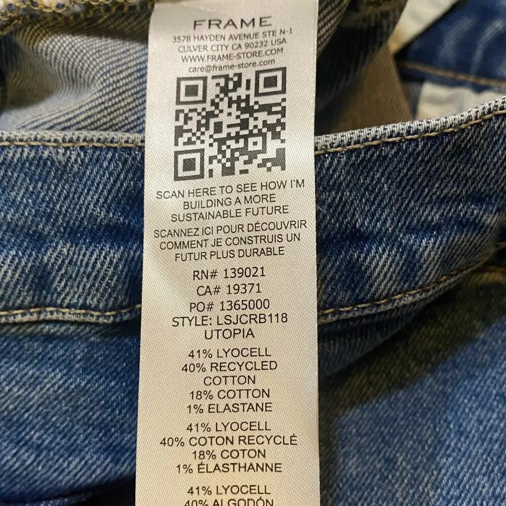 FRAME Le SkinnyJeanne Crop Size 24 - Picture 3 of 8